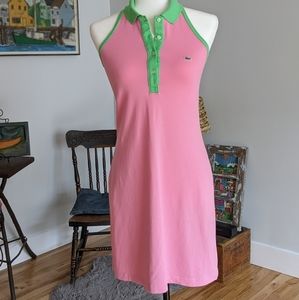 Lacoste Pique Halter Style Dress. Size 38. EUC.